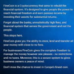 finecoin about
