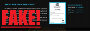 Bet Earn Scam