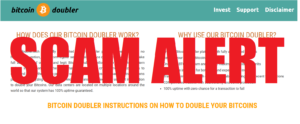 Bitcoin Doubler Scam Alert