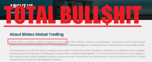 Bitdax Global Scam