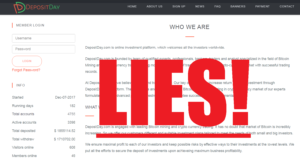 Deposit Day Scam