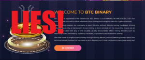 BTCBinary Scam Alert
