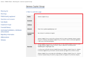 Geneva Capital Group Scam Alert