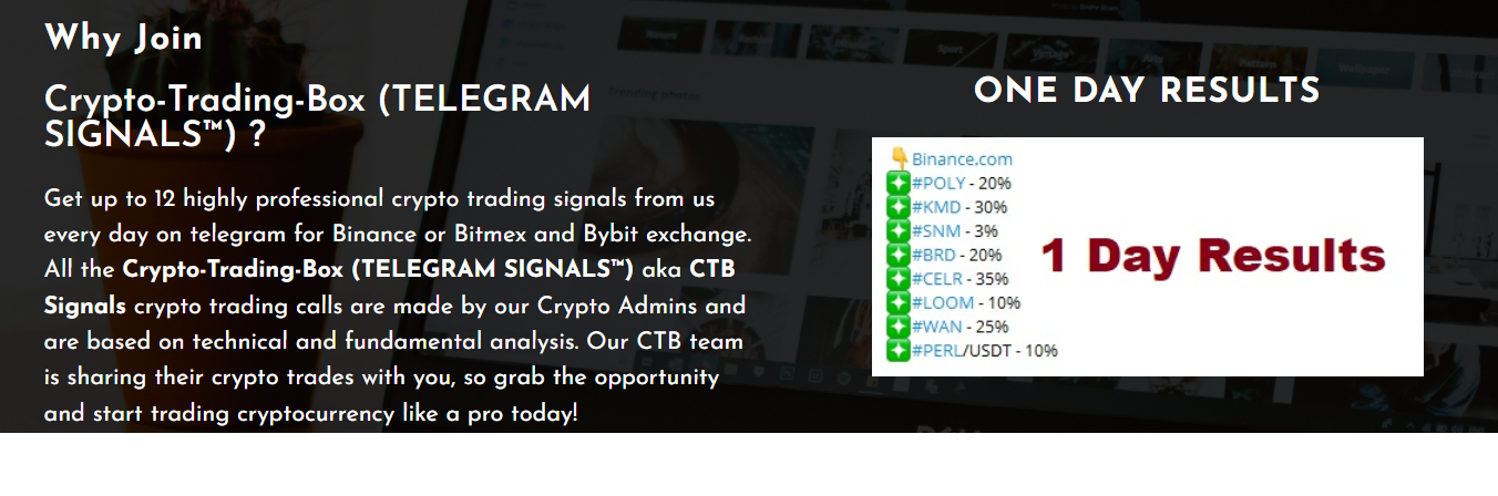 Crypto Trading Box Cryptocurrency Signals