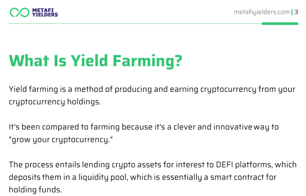 Metafi Yielders