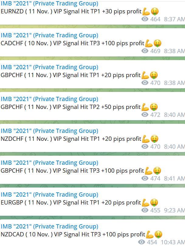 November 11 IMB Forex Signals Profit Update